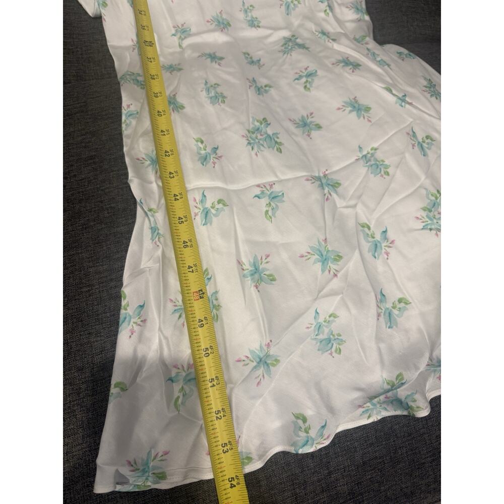 NWT French Connection Anna Fleur Floral Cowl Neck Satin Maxi Slip Dress Size 6 - Picture 13 of 13